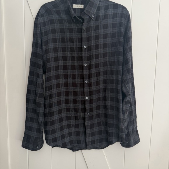 Etro Other - Etro Shirt Men's Large Cotton Wool Lyocell Cashmere Gray Black Plaid Button Down